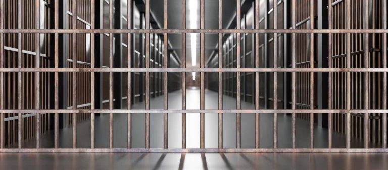 County detention center cell corridor in North Carolina